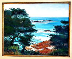 BENNETT BRADBURY Vintage Original MCM California Plein Air Painting Oil Signed