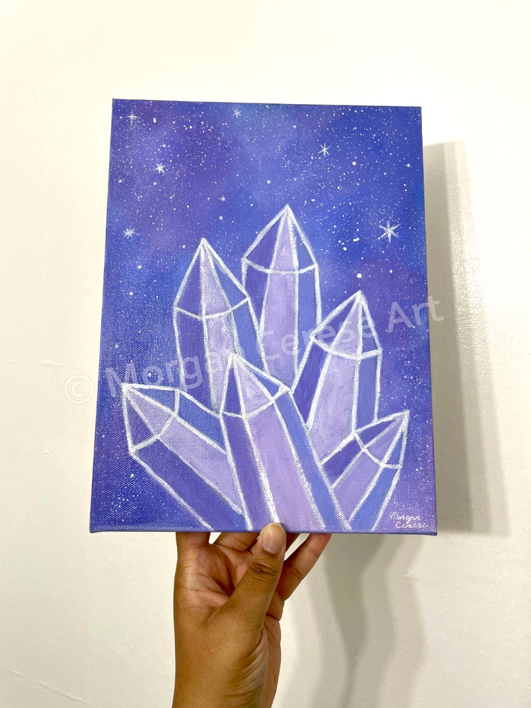 Crystalline Growth Acrylic Painting – 9×12 inches – by Morgan Cerese