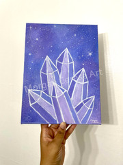 Crystalline Growth Acrylic Painting – 9×12 inches – by Morgan Cerese