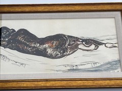 Frances Shloss Painting Nude Woman Reclined 1940’s Listed American New York rare