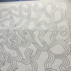 8 X 10 Abstract Artwork Black, And White ink on paper ￼