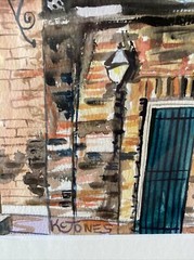 KRISTI C JONES “CREOLE HOUSE” Watercolor Painting New Orleans Louisiana Framed