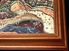 Original Artist Signed Oil Painting Still Life Books Old Clock & American Quilt