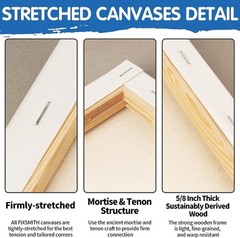 Elegant 2-Pack 24×36 Inch Primed Cotton Stretched Canvas for Every Artist