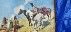 Frederic Remington The Smoke Signal Painting Hand Painted Repo Aaron Ashley