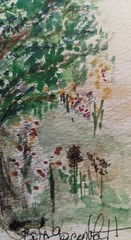 Framed Matted Signed Original Landscape Watercolor Painting 14″ x 11″