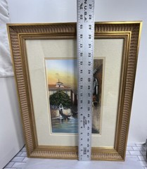 Original Venice Canal Oil Landscape Painting FRAMED Signed Artist 2001