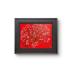 Cherry Blossom Tree Painting 11×14 Original Acrylic Van Gogh Inspired Wall Decor