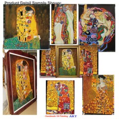 The Kiss Gustav Klimt Classic Hand Painted Oil Painting on Canvas Modern Abstrac