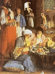 Oil Painting REPRINT MIDDAY MEAL In OLD CAIRO JOHN FREDERICK LEWIS 1805-1879