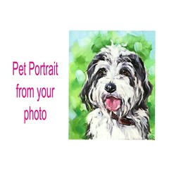 Custom Pet Portrait Dog Cat Animal Original Oil Painting From Photo