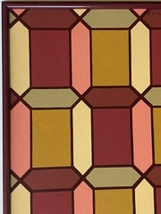 L. Makord California Vintage Op-art Hard Edge Geometric Abstract Modern Painting
