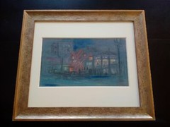 School Painting Of Paris Pigalle Moulin Rouge Alexandre Mathurin Signed Frame