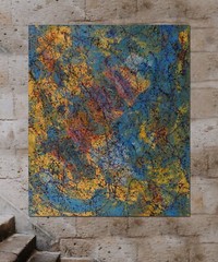 Jackson Pollock style Professional￼ Artist Canvas￼ painting￼ 72”X60”Abstract,6ft