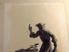 Carl Lundgren Rare Original Published Illustration Art Painting Lion And Man ’83