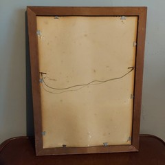 Vintage Paint By Number Floral Roses Pink Peach Gold Frame Mid Century Art 15×11