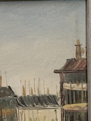 Excellent MCM-Style Parisian Impressionist Cityscape Oil Painting by Chambray