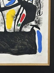 Joan Miro Lithograph Signed/stamp & Numb. In the style of (1893–1983) Matt/frame