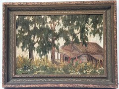 ANTIQUE EARLY CALIFORNIA PAINTING LANDSCAPE IMPRESSIONIST SAIGNED NAUERT 1910’S
