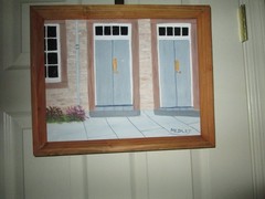 Painting Oil Painting „Doors“ Mexican Culture 16×12 Signed By Local Artist