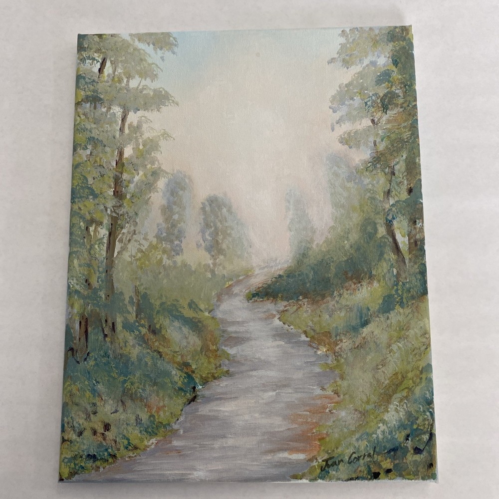 Original Art Acrylic Painting On Canvas COA By Juan Corral Signed 11” X 14”