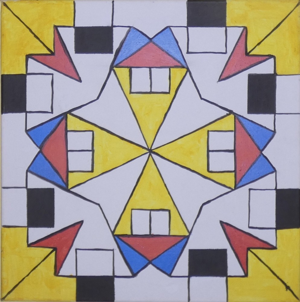 „Click“ – 40 x 40 cm – 2025 – OOAK