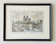 4 Original Gabrielle Arnault Paris Watercolors – Notre Dame & Arc de Triomphe