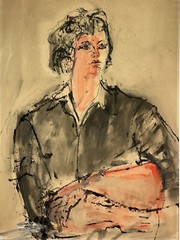 Signed Mid Century 60’s Modernism Expressionist Abstract Study Portrait Painting