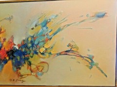 YANG HSING-SHENG (1938- ; China) LISTED ARTIST; ABSTRACT on Canvas; Signed