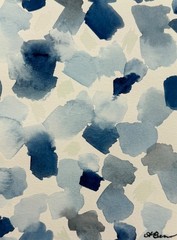 Abstract Watercolor Art on Paper – Colorful Modern Design 5×7