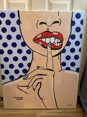 JUSTO Original Pop Art Painting Acrylic on canvas 24×30