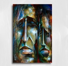 Original A Face Art Urban Expression Portrait Painting Mike Lang Expressionism