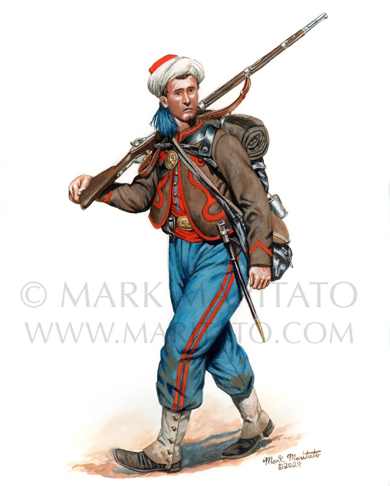 Mark Maritato Original Painting Civil War Soldier 10th NY Zouave Fall 1861