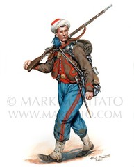 Mark Maritato Original Painting Civil War Soldier 10th NY Zouave Fall 1861