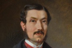 1863 Austrian Oil Portrait Gentleman Franz Sterrer Signed Ottoman Court Painter