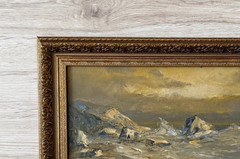 Vintage oil painting framed