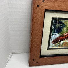 Julia Renigado Oil on Tapa (2) 2005 Hand Painted Art Maui Hawaii Beach Scene