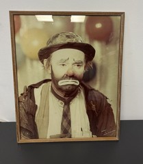 EMMETT KELLY portrait by Henry W. Leichtner A Shane Frame from Jossem Brothers