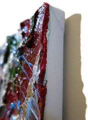 ORIGINAL OIL█PAINTING VINTAGE ART█SIGNED IMPRESSIONIST POP█ABSTRACT NATURE DECO