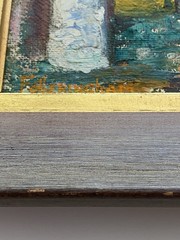 Fotheringham Mid Century Modernism Impressionism Abstract Candle Figure Painting
