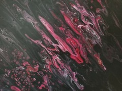 Original Acrylic Pour Painting Abstract Art signed canvas