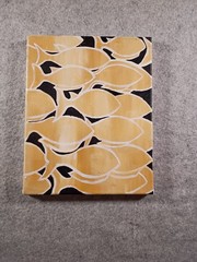 Original Vintage Modern Geometric 80s 90s Acrylic Painting on Canvas Board 8×10″
