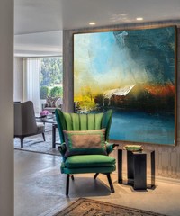 Oversize Painting Blue Painting Landscape Painting Sunset Painting Ocean