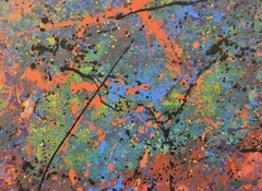 Jackson Pollock style￼ Profession￼al Painting 81” X 62”(6ft 9in)Abstract Modern