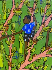 Ajasi Alama Painting Zimbabwe Africa Art Folk Children Decor