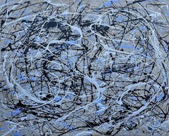 Abstract Artwork Composition in the Pollock Style Copenhagen Art 150x120cm
