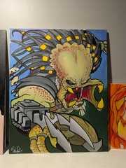 Predator Yautja Pop Art Original Acrylic Painting on Canvas