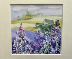 Original watercolor painting « Provence» 14х14cm. By I. Tarasova