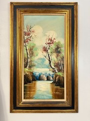landscape oil painting, with Mancini signature, 20×30 inch (50×76 cm )