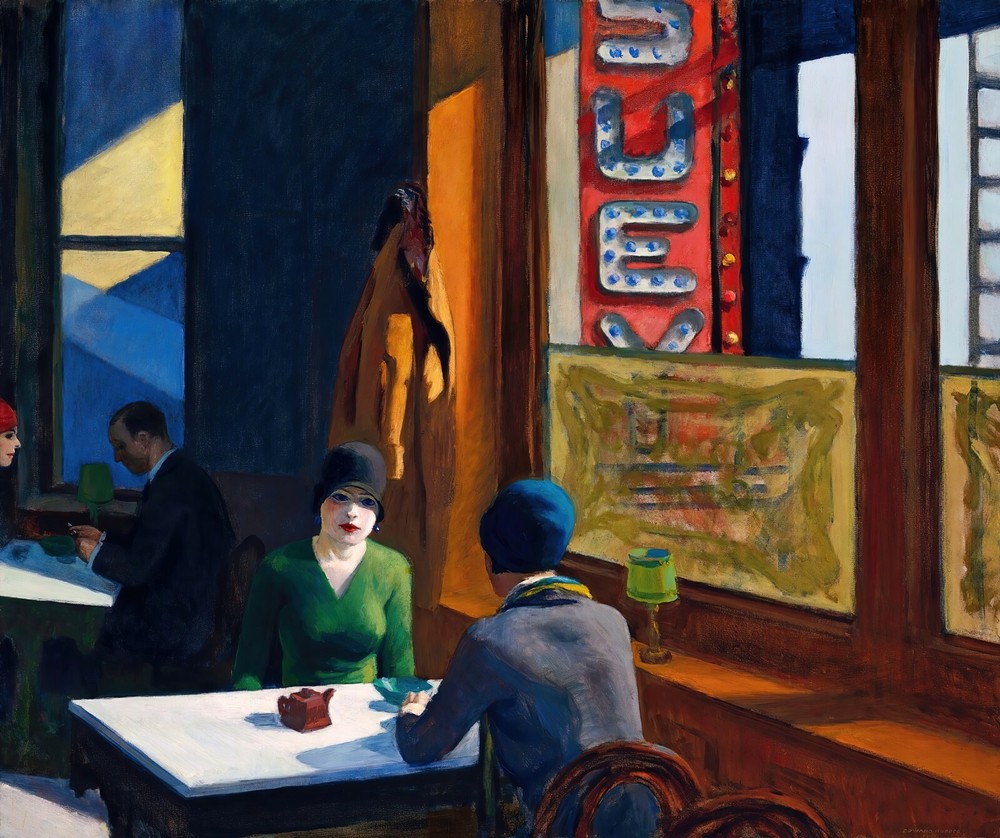 Chop Suey Painting by Edward Hopper Reproduction